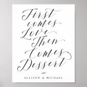 Eerst komt het symbool voor liefdesbalie bruiloft poster (Voorkant)