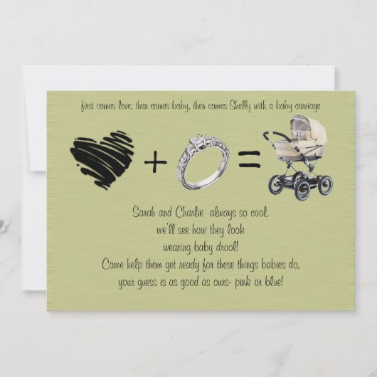 Eerst komt liefde, dan komt huwelijk.... kaart (Voorkant)