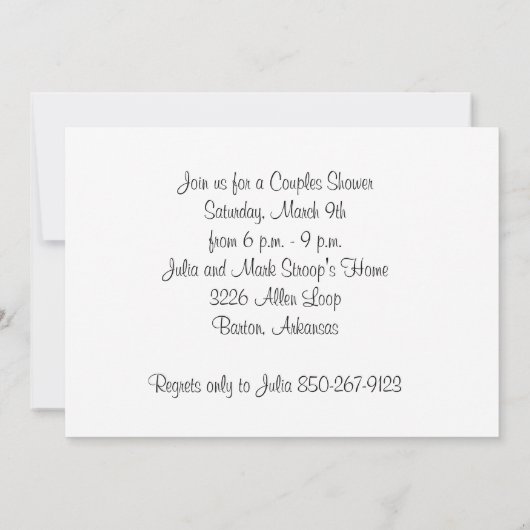 Eerst komt liefde, dan komt huwelijk.... kaart (Achterkant)