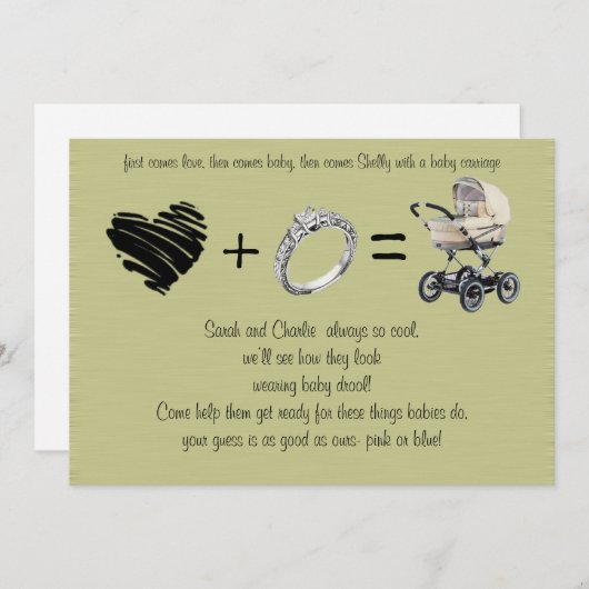 Eerst komt liefde, dan komt huwelijk.... kaart (Voorkant / Achterkant)