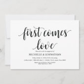 Eerst komt liefde, uitnodigt de Engagement Party Kaart (Voorkant)