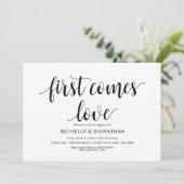Eerst komt liefde, uitnodigt de Engagement Party Kaart (Staand voorkant)