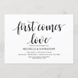 Eerst komt liefde, uitnodigt de Engagement Party Kaart