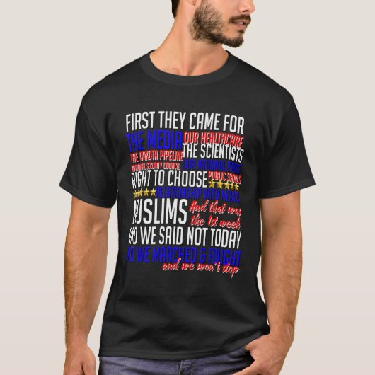 Eerst kwamen ze voor Shirt Science Civil Rights Re (Voorkant)
