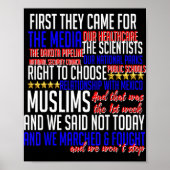 Eerst kwamen ze voor Shirt Science Civil Rights Re Poster (Voorkant)