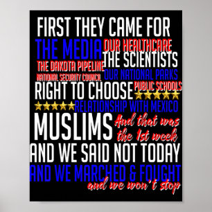 Eerst kwamen ze voor Shirt Science Civil Rights Re Poster