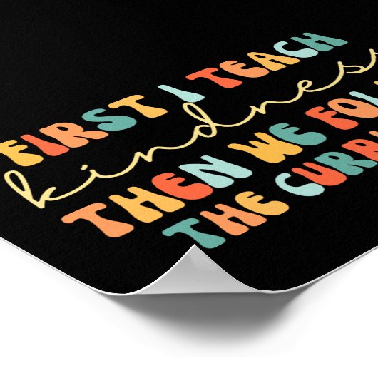 Eerst leer ik vriendelijkheid en dan volgen we Poster (Hoek)