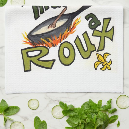 Eerst maakt u een Roux-handdoek Theedoek (Gevouwen)