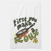 Eerst maakt u een Roux-handdoek Theedoek (Verticaal)