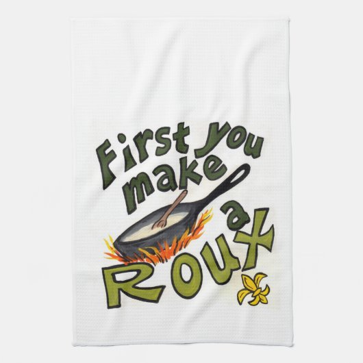 Eerst maakt u een Roux-handdoek Theedoek (Verticaal)