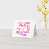 Eerst mijn moeder, nu Forever Friend GEPERSONALISE Kaart (Gele Bloem)