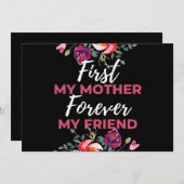 Eerst mijn moeder, voor altijd mijn vriendin feestdagenkaart (Voorkant / Achterkant)