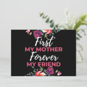 Eerst mijn moeder, voor altijd mijn vriendin feestdagenkaart (Staand voorkant)