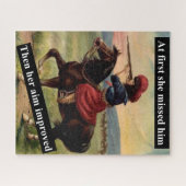 Eerst miste ze hem. Dan werd haar doel verbeterd Legpuzzel (Horizontaal)