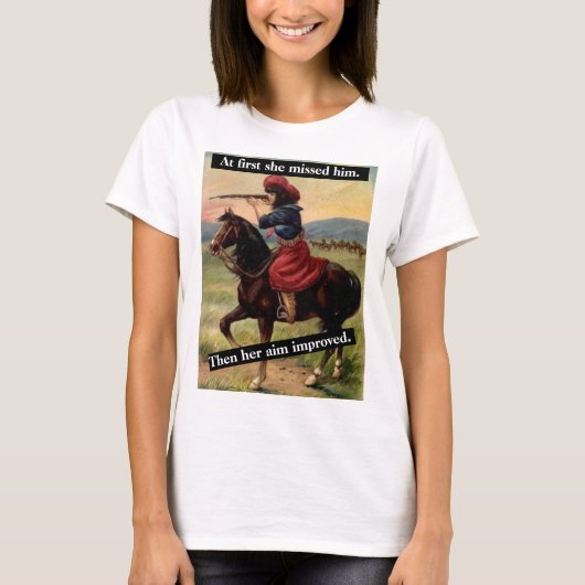 Eerst miste ze hem. Dan werd haar doel verbeterd T-shirt (Voorkant)