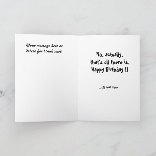 Eerst omhoog, Gelukkige Verjaardag!! Kaart (Binnen)