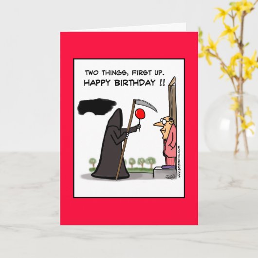 Eerst omhoog, Gelukkige Verjaardag!! Kaart (Gele Bloem)