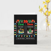 Eerst Onderwijs Dan Winterstop Kerstmis Vieren Kaart (Gele Bloem)