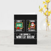 Eerst Onderwijzen Dan Wintervakantie Kerstmis Vier Kaart (Gele Bloem)