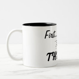 Eerst overleven, dan... gedijen! tweekleurige koffiemok