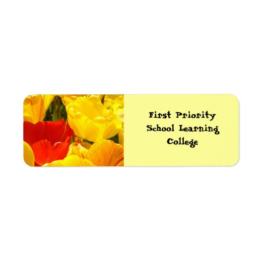 Eerst prioriteit school leermaterialen labels (Voorkant)