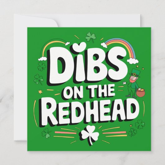 Eerst recht op de roodharige leuke St. Patrick's D Kaart (Voorkant)