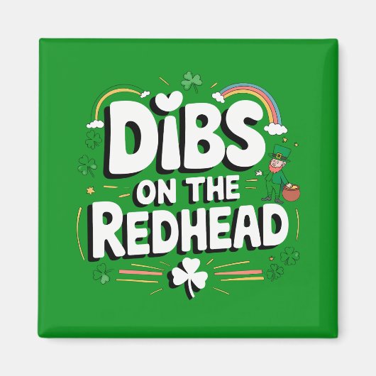 Eerst recht op de roodharige leuke St. Patrick's D Magneet (Voorkant)