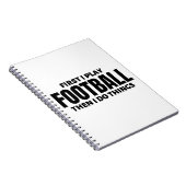 Eerst speel ik football. Dan doe ik dingen. Notitieboek (Rechterzijde)
