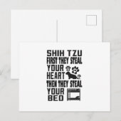 eerst stelen ze je hart en dan je bed briefkaart (Voorkant / Achterkant)