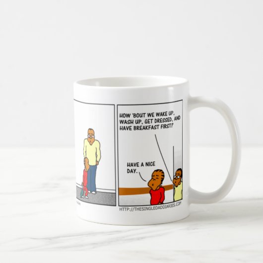 Eerst wakker worden koffiemok (Rechts)