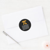 Eerste 100 Cijfers Van Pi 67 Nerdy Wiskundeleraar Ronde Sticker (Envelop)