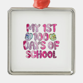 Eerste 100 dagen van mijn school metalen ornament