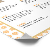 Eerste 100 Levensmiddelen Oranje Baby Poster (Hoek)