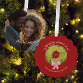 Eerste 1e Kerstmis Getrouwd met Mr. Mrs Keepsake F Ornament Kaart