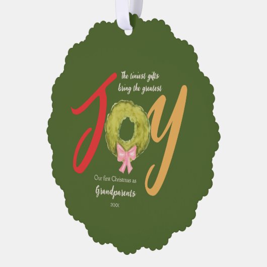 Eerste 1e Kerstmis Grootouders Memento Keepsake Ornament Kaart (Links)