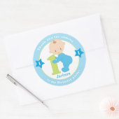 Eerste 1e kinderen verjaardag sticker stickers gun (Envelop)