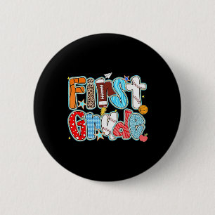 Eerste 1e klas jongen honkbal basketbal voetbal S Ronde Button 5,7 Cm