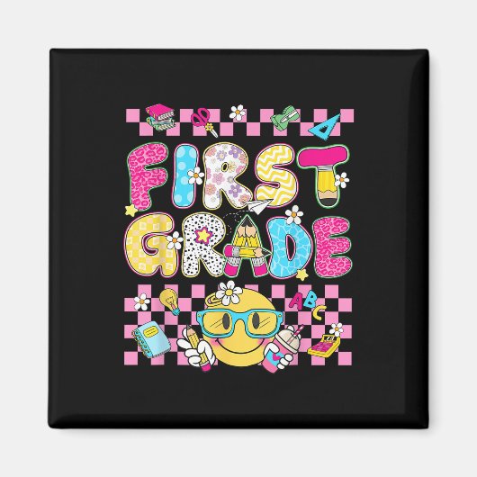 Eerste 1e klas leraar Kind Terug naar school Prepp Magneet (Voorkant)