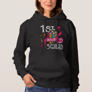 Eerste 1e klas school kinderen leraar squad dinosa hoodie