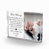 Eerste 1e Moederdag Cadeau van Baby Mommy Poem Fotoblokken (Rechts)