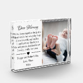 Eerste 1e Moederdag Cadeau van Baby Mommy Poem Fotoblokken (Links)