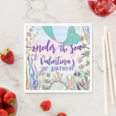 Eerste 1e ONEder het Zee Verjaardag Zeemeermin Gli Servet (Insitu)