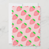 Eerste 1e verjaardag Aardbei Roze Baby Meisje Cool Kaart (Achterkant)