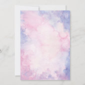 Eerste 1e verjaardag Glitter Pink Butterflies Part Kaart (Achterkant)