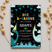 Eerste 1e verjaardag groene dinosaurus kaart