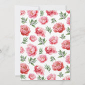 Eerste 1e verjaardag pompoen en roze bloemfeest kaart (Achterkant)