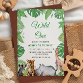 Eerste 1e verjaardag Safari Wild One Kaart