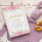 Eerste 1e Verjaardag Waterverf Vlinders Kaart