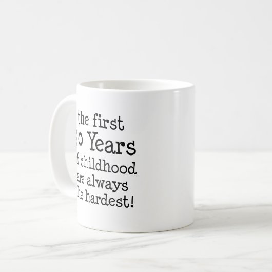 Eerste 30 jaar kindertijd koffiemok (Voorkant links)