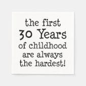 Eerste 30 jaar kindertijd servetten (Voorkant)